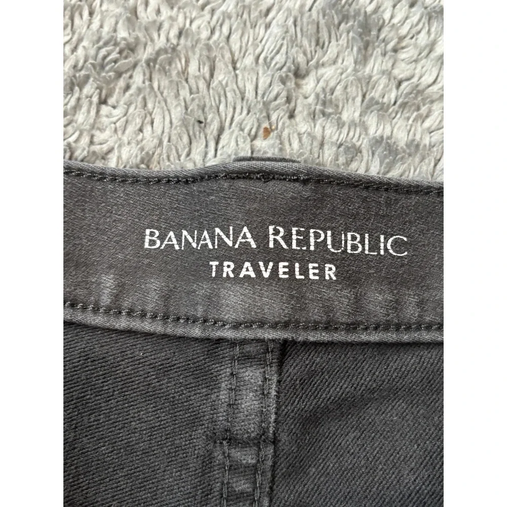 Banana Republic Traveler Slim Fit Pants Mens 36x30 Gray Cotton Stretch Denim